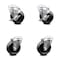 Service Caster 4 Inch Phenolic Wheel Swivel Bolt Hole Caster Set with 2 Brake SCC-BH20S414-PHR-2-TLB-2 - alternate 1